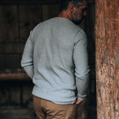 The Heavy Bag Waffle Henley in Ash