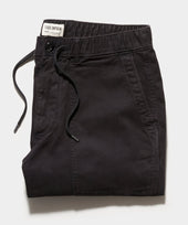 Italian Stretch Drawstring Camp Jogger in Black