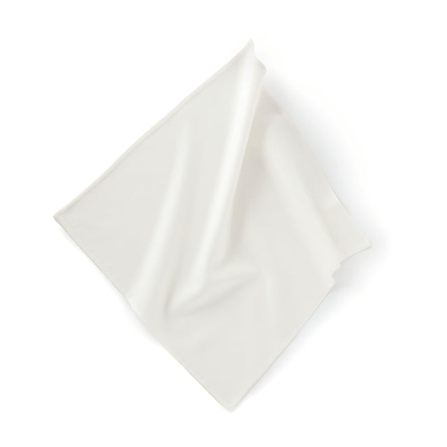 Ivory Silk Hand-rolled Pocket Square
