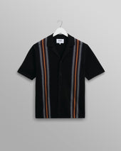 Ivy - Black And Multicolour Striped Cotton Polo Shirt