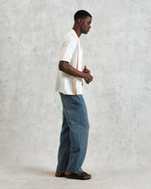Ivy Ecru And Multicolour Striped Cotton Polo Shirt