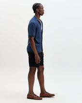 Ivy Washed Blue Cotton Knitted Shirt