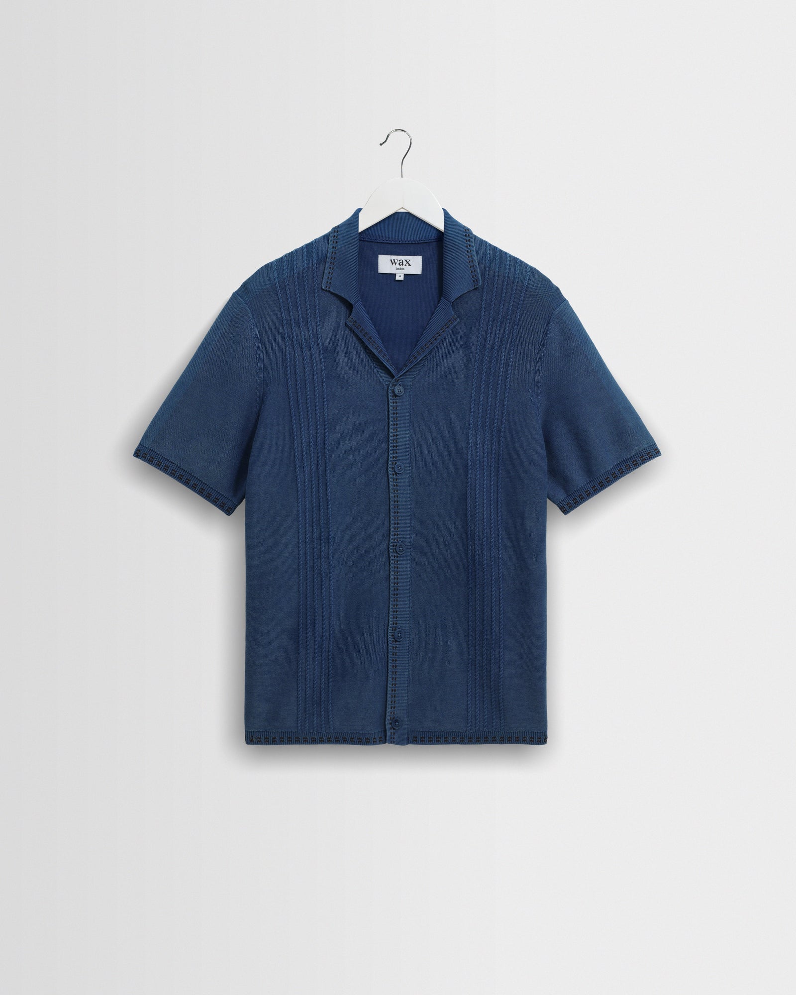 Ivy Washed Blue Cotton Knitted Shirt