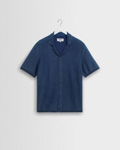 Ivy - Washed Blue Cotton Knitted Shirt
