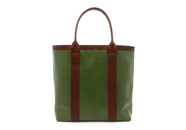 Tall Tote - Ivy Green/Chestnut - Tumbled