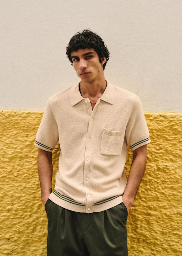 Anatole Mesh shirt - Beige / Khaki