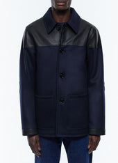 Dual Fabric And Wool Jacket