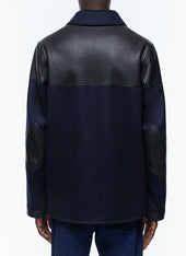 Dual Fabric And Wool Jacket