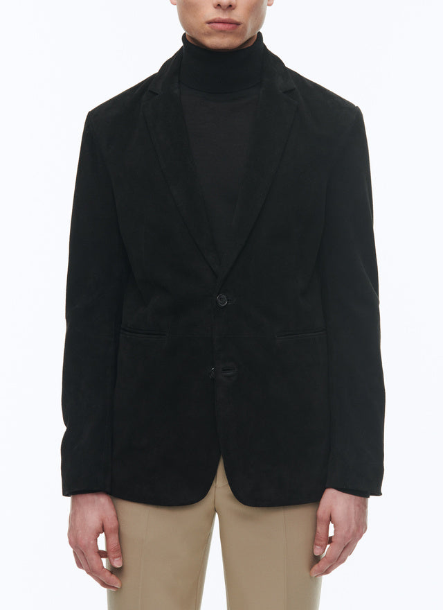 Suede Leather Blazer Jacket
