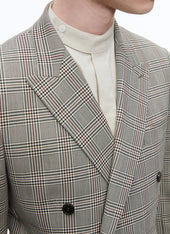 Blended Wool Double Breasted Jacket