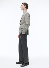 Blended Wool Double Breasted Jacket