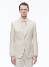 Wool Jacket With Suede Yokes