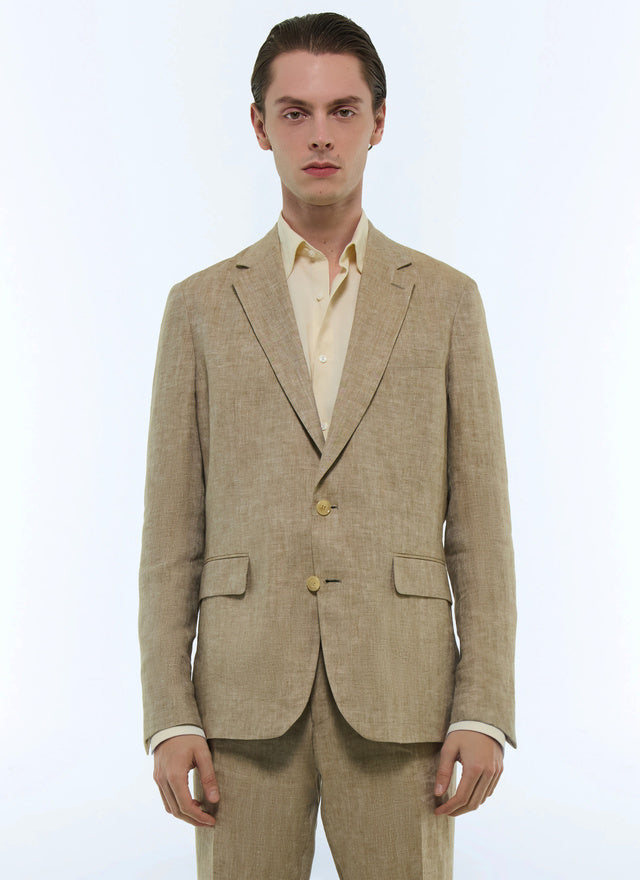 Linen Serge Straight Jacket