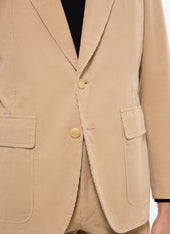 Straight cut jacket in corduroy
