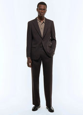 Fitted linen and wool canvas jacket