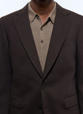 Fitted linen and wool canvas jacket