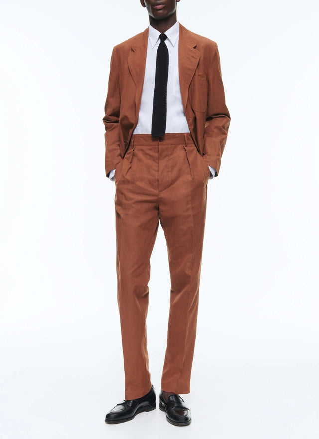 Linen And Cotton Slack Jacket