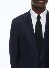 Wool straight jacket with herringbone