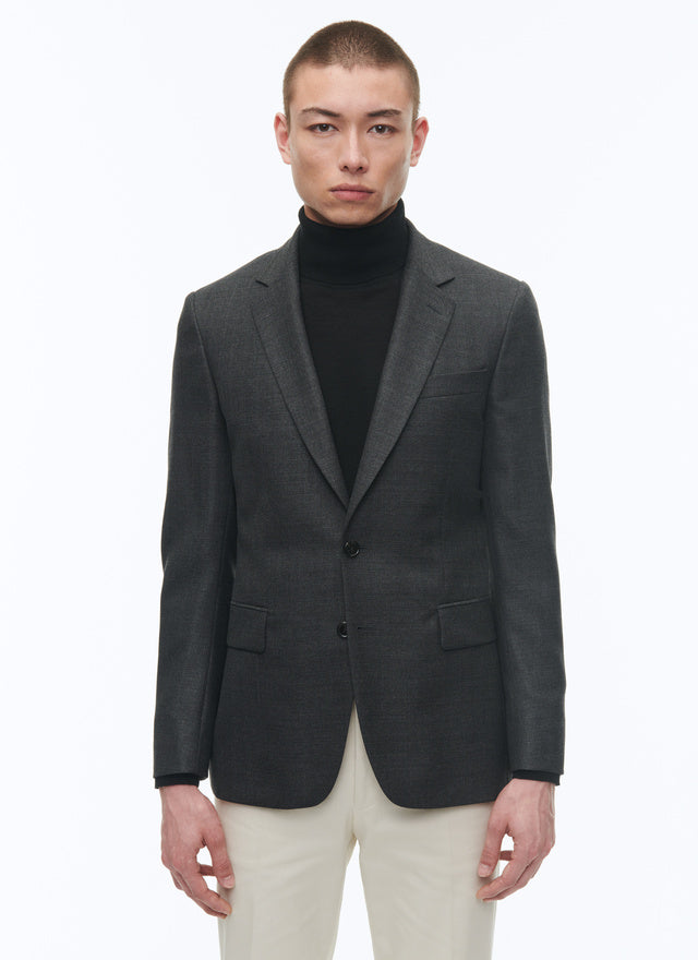 Wool Basket Canvas Fitted Jacket