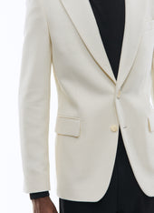 Wool And Cotton Basket Weaved Jacket
