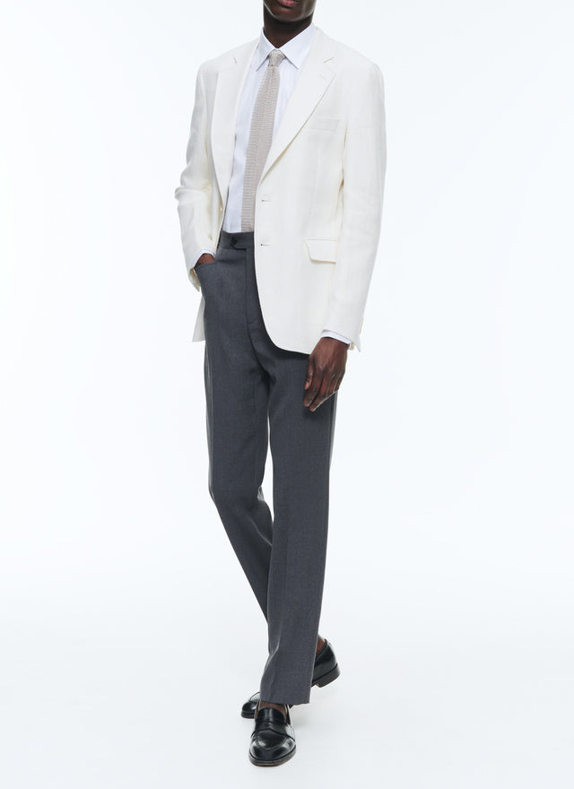 Linen And Cotton Houndstooth Jacket