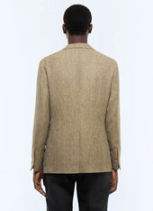 Linen tweed effect slack jacket