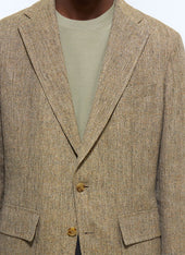 Linen tweed effect slack jacket