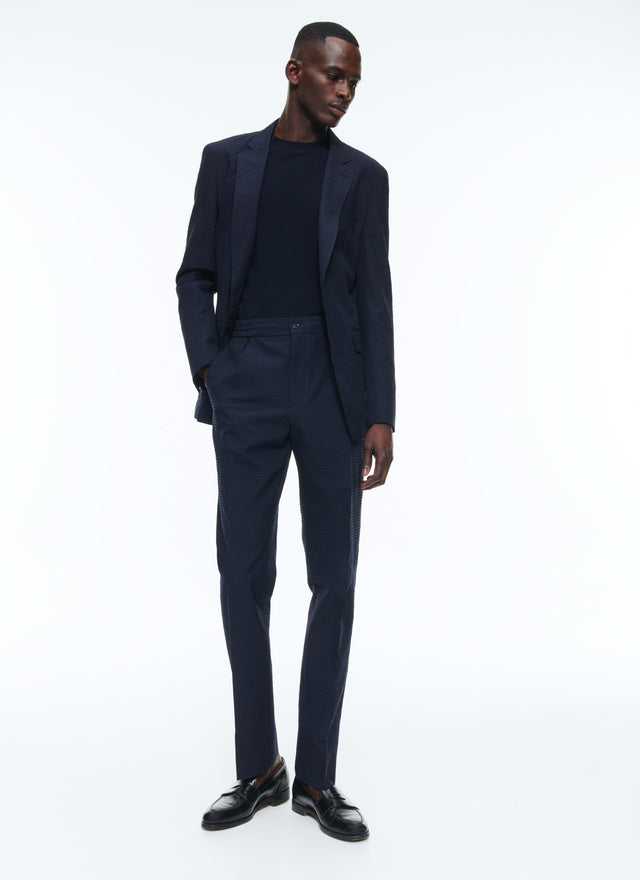 Wool And Cotton Seersucker Jacket