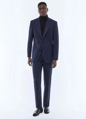 Straight Cut Herringbone Wool Jacket