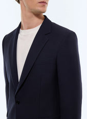 Virgin wool weave fitted jacket