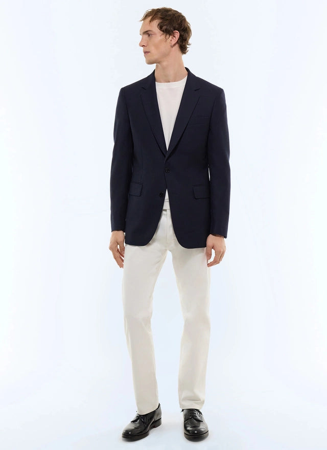 Virgin Wool Weave Fitted Jacket
