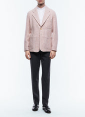 Straight Cut Jacket In Wool Tweed
