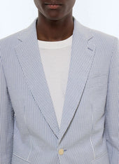 Striped seersucker cotton jacket