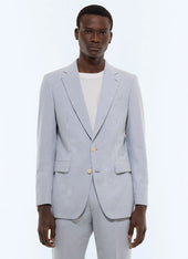Striped seersucker cotton jacket