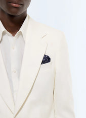 Cotton-linen twill fitted jacket
