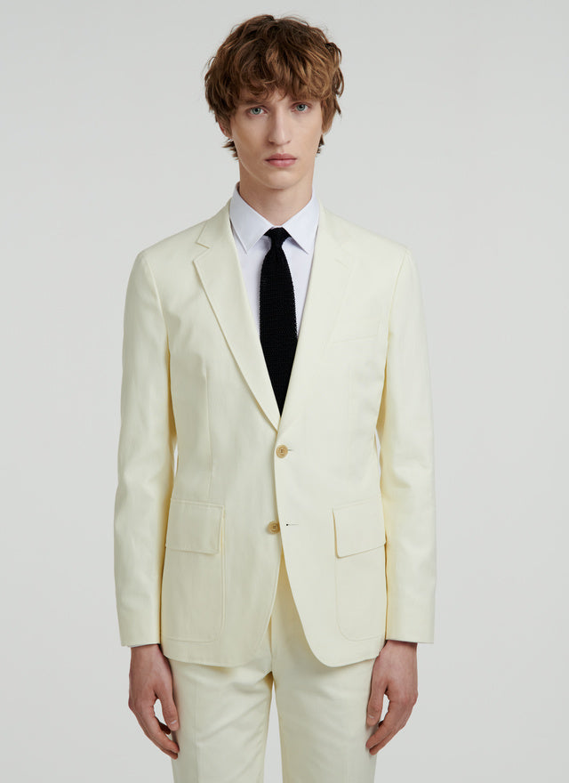 Yellow cotton and linen serge jacket