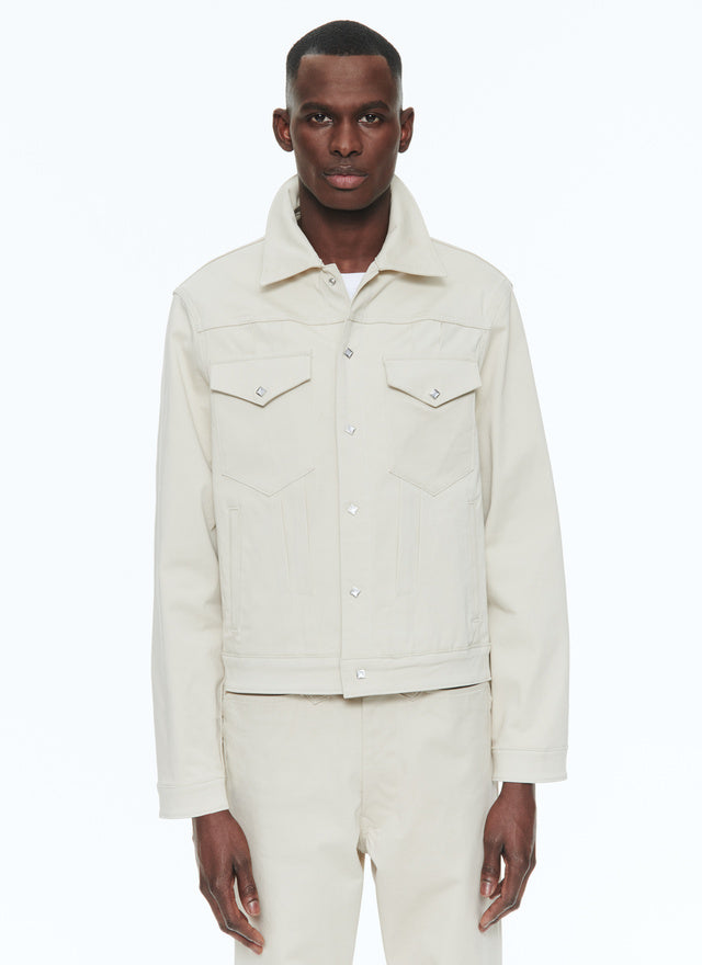 Cotton satin Western jacket