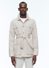 Cotton Canvas Safari Jacket