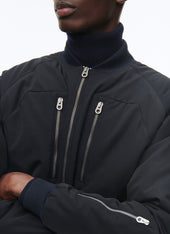 Technical Ottoman Quilted Fabric Jacket