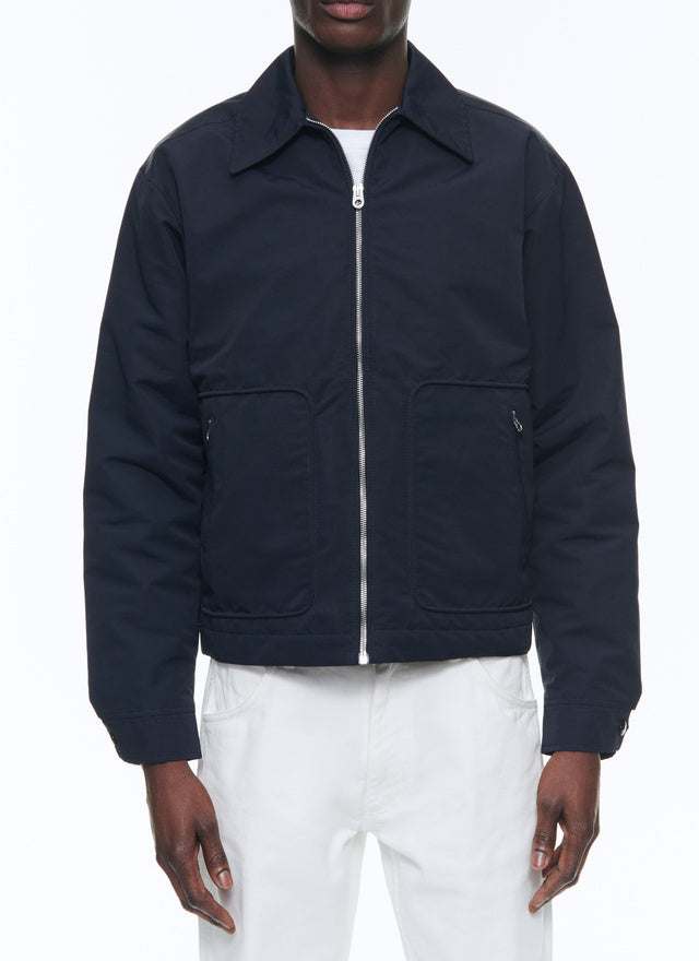 Technical fabric quilted jacket