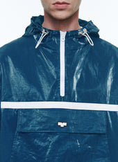 Coated Linen Canvas Peacoat