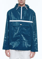 Coated Linen Canvas Peacoat