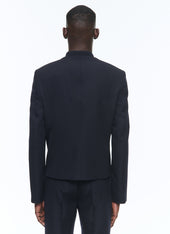Wool Jacket With Officer Collar