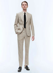Beige wool canvas jacket