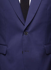 Wool serge fitted suit jacket