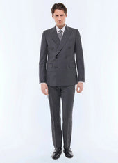 End-on-end wool double-breasted jacket