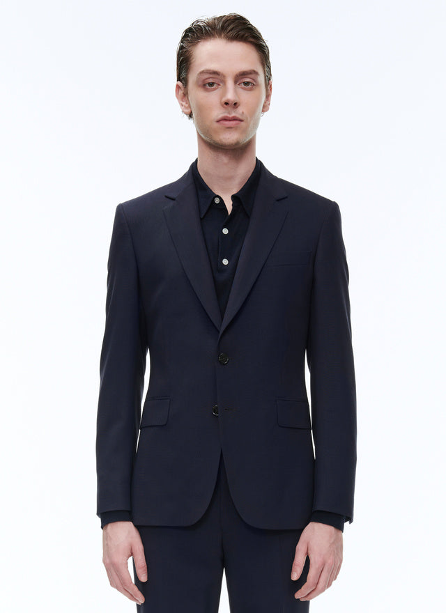 Navy blue wool canvas jacket