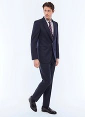 Wool fitted suit jacket