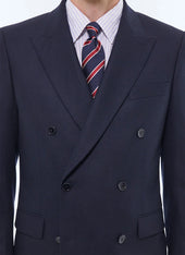 Wool double-breasted suit jacket