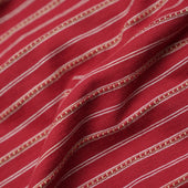 Jacquard Stripe Half T Shirt Red